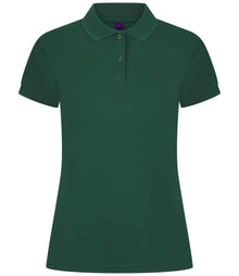 Henbury Ladies Coolplus® Wicking Piqué Polo Shirt H476 - Bottle Green