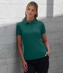 Henbury Ladies Coolplus® Wicking Piqué Polo Shirt H476 - H476 Bright Jade Model