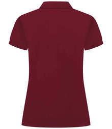 Henbury Ladies Coolplus® Wicking Piqué Polo Shirt H476 - H476 Burgundy Back