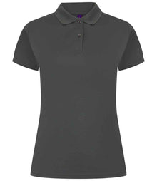 Henbury Ladies Coolplus® Wicking Piqué Polo Shirt H476 - Charcoal