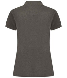 Henbury Ladies Coolplus® Wicking Piqué Polo Shirt H476 - H476 Heather Charcoal Back