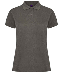 Henbury Ladies Coolplus® Wicking Piqué Polo Shirt H476 - Heather Charcoal