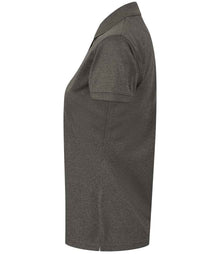 Henbury Ladies Coolplus® Wicking Piqué Polo Shirt H476 - H476 Heather Charcoal Side