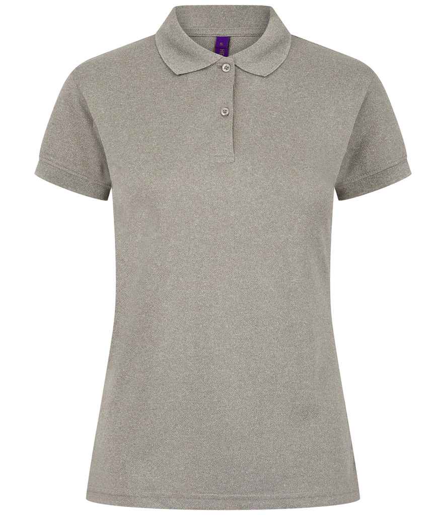 Henbury Ladies Coolplus® Wicking Piqué Polo Shirt H476 - Heather Grey