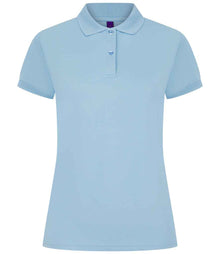 Henbury Ladies Coolplus® Wicking Piqué Polo Shirt H476 - Light Blue