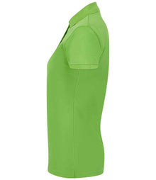 Henbury Ladies Coolplus® Wicking Piqué Polo Shirt H476 - H476 Lime Green Side