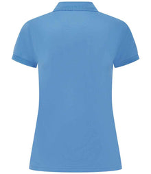 Henbury Ladies Coolplus® Wicking Piqué Polo Shirt H476 - H476 Mid Blue Back