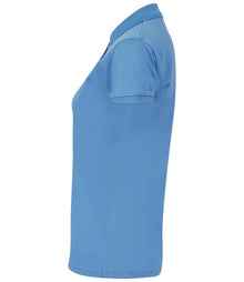 Henbury Ladies Coolplus® Wicking Piqué Polo Shirt H476 - H476 Mid Blue Side