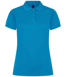 Henbury Ladies Coolplus® Wicking Piqué Polo Shirt H476 - Sapphire Blue