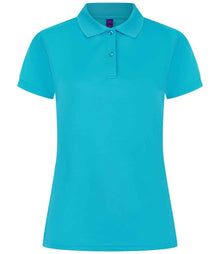 Henbury Ladies Coolplus® Wicking Piqué Polo Shirt H476 - Turquoise Blue