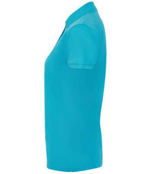 Henbury Ladies Coolplus® Wicking Piqué Polo Shirt H476 - H476 Turquoise Blue Side
