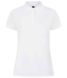 Henbury Ladies Coolplus® Wicking Piqué Polo Shirt H476 - White