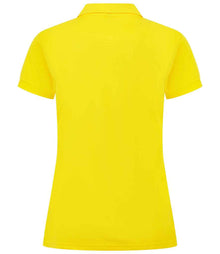 Henbury Ladies Coolplus® Wicking Piqué Polo Shirt H476 - H476 Yellow Back