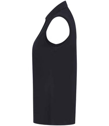 Henbury Ladies Sleeveless Coolplus® Polo Shirt H477 - H477 Navy Side