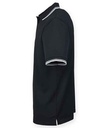 Henbury Coolplus® Tipped Polo Shirt H482 - H482 Black/White Side