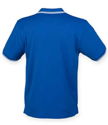 Henbury Coolplus® Tipped Polo Shirt H482 - H482 Royal Blue/White Back