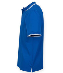 Henbury Coolplus® Tipped Polo Shirt H482 - H482 Royal Blue/White Side