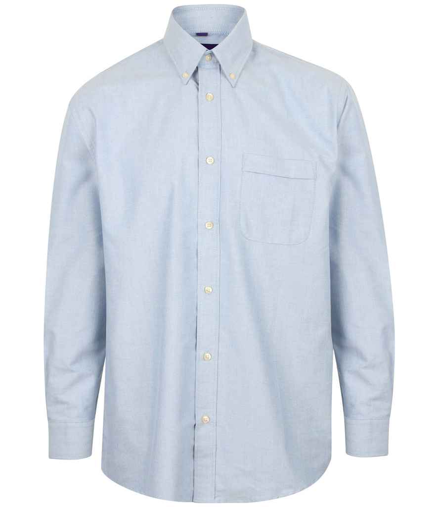 Henbury Long Sleeve Classic Oxford Shirt H510 - Blue