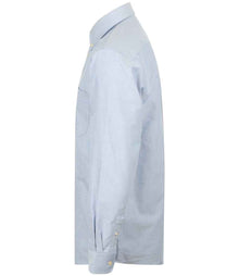Henbury Long Sleeve Classic Oxford Shirt H510 - H510 Blue Side