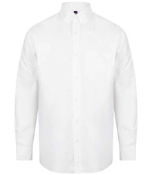 Henbury Long Sleeve Classic Oxford Shirt H510 - White
