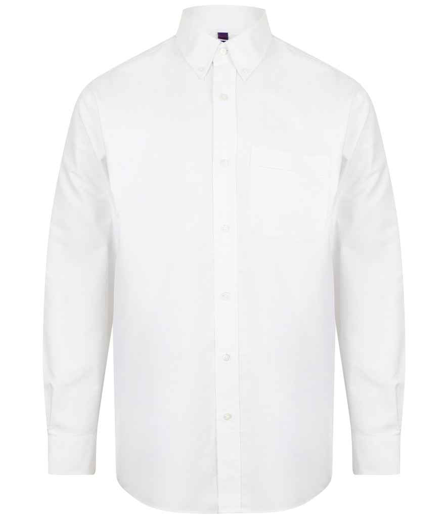 Henbury Long Sleeve Classic Oxford Shirt H510 - White