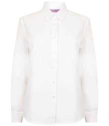 Henbury Ladies Long Sleeve Classic Oxford Shirt H511 - White
