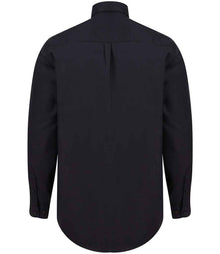 Henbury Modern Long Sleeve Classic Fit Oxford Shirt H512C - H512C Black Back