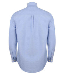 Henbury Modern Long Sleeve Classic Fit Oxford Shirt H512C - H512C Blue Back