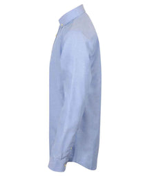 Henbury Modern Long Sleeve Classic Fit Oxford Shirt H512C - H512C Blue Side