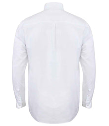 Henbury Modern Long Sleeve Classic Fit Oxford Shirt H512C - H512C White Back
