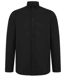 Henbury Modern Long Sleeve Regular Fit Oxford Shirt H512R - Black