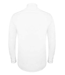 Henbury Modern Long Sleeve Regular Fit Oxford Shirt H512R - H512R White Back
