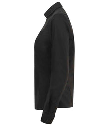 Henbury Ladies Modern Long Sleeve Regular Fit Oxford Shirt H513R - H513R Black Side