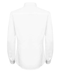 Henbury Ladies Modern Long Sleeve Regular Fit Oxford Shirt H513R - H513R White Back