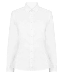 Henbury Ladies Modern Long Sleeve Regular Fit Oxford Shirt H513R - White