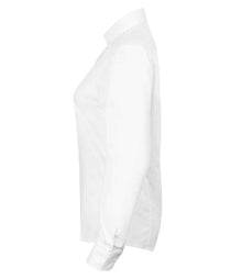 Henbury Ladies Modern Long Sleeve Regular Fit Oxford Shirt H513R - H513R White Side