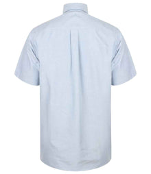 Henbury Short Sleeve Classic Oxford Shirt H515 - H515 Blue Back