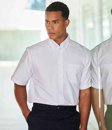 Henbury Short Sleeve Classic Oxford Shirt H515 - H515 White Model