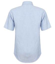Henbury Ladies Short Sleeve Classic Oxford Shirt H516 - H516 Blue Back