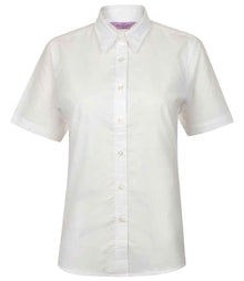 Henbury Ladies Short Sleeve Classic Oxford Shirt H516 - White