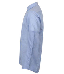 Henbury Modern Short Sleeve Regular Fit Oxford Shirt H517R - H517R Blue Side