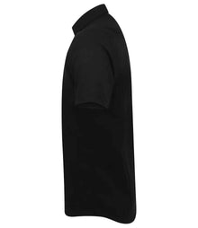 Henbury Modern Short Sleeve Slim Fit Oxford Shirt H517S - H517S Black Side