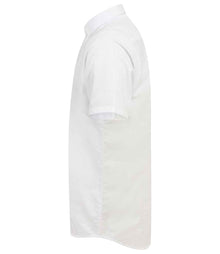 Henbury Modern Short Sleeve Slim Fit Oxford Shirt H517S - H517S White Side