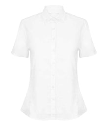 Henbury Ladies Modern Short Sleeve Regular Fit Oxford Shirt H518R - White