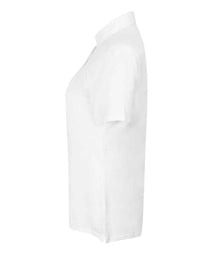 Henbury Ladies Modern Short Sleeve Regular Fit Oxford Shirt H518R - H518R White Side