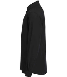 Henbury Long Sleeved Cotton Feel Coolplus® Shirt H582 - H582 Black Side