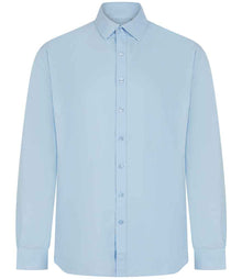 Henbury Long Sleeved Cotton Feel Coolplus® Shirt H582 - Light Blue