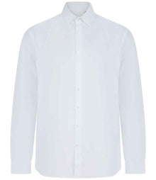 Henbury Long Sleeved Cotton Feel Coolplus® Shirt H582 - White
