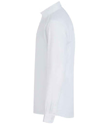 Henbury Long Sleeved Cotton Feel Coolplus® Shirt H582 - H582 White Side