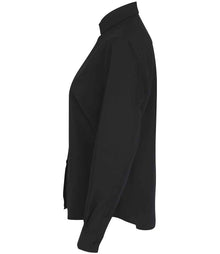 Henbury Ladies Long Sleeved Cotton Feel Coolplus® Shirt H583 - H583 Black Side